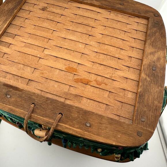 Longaberger 1990 Hostess Brown Remembrance Basket Liner Set Medium - Picture 6 of 9